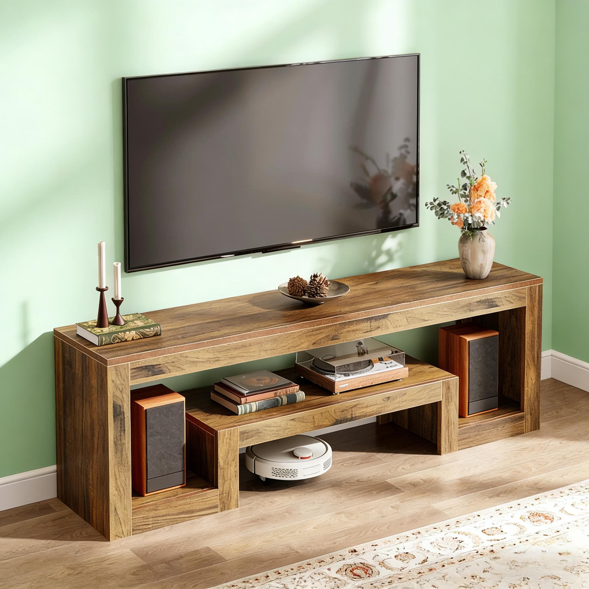 Vintage Tv Stand Media Console Table For Living Room Furniture_voghion.com